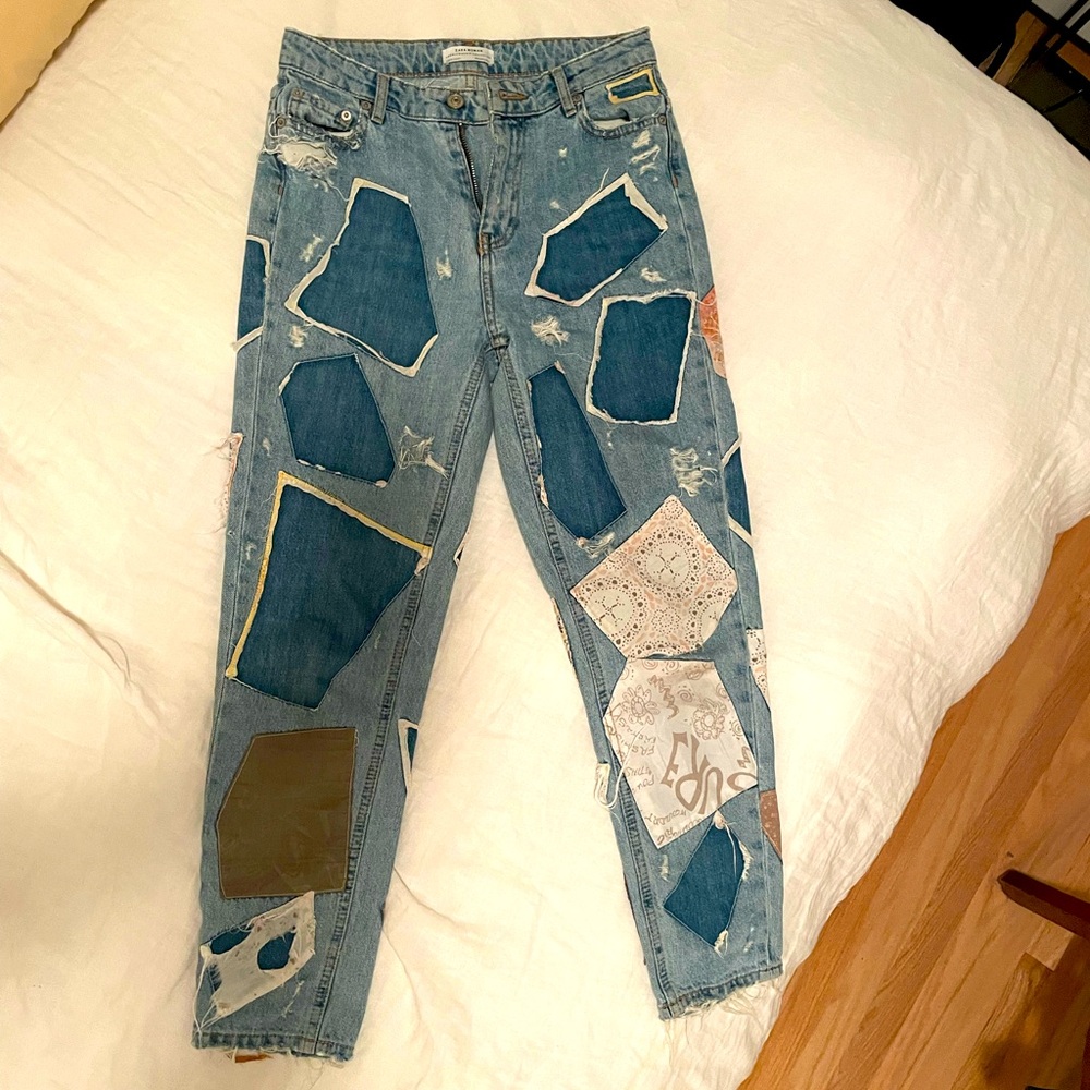 Patchwork Blue Jeans